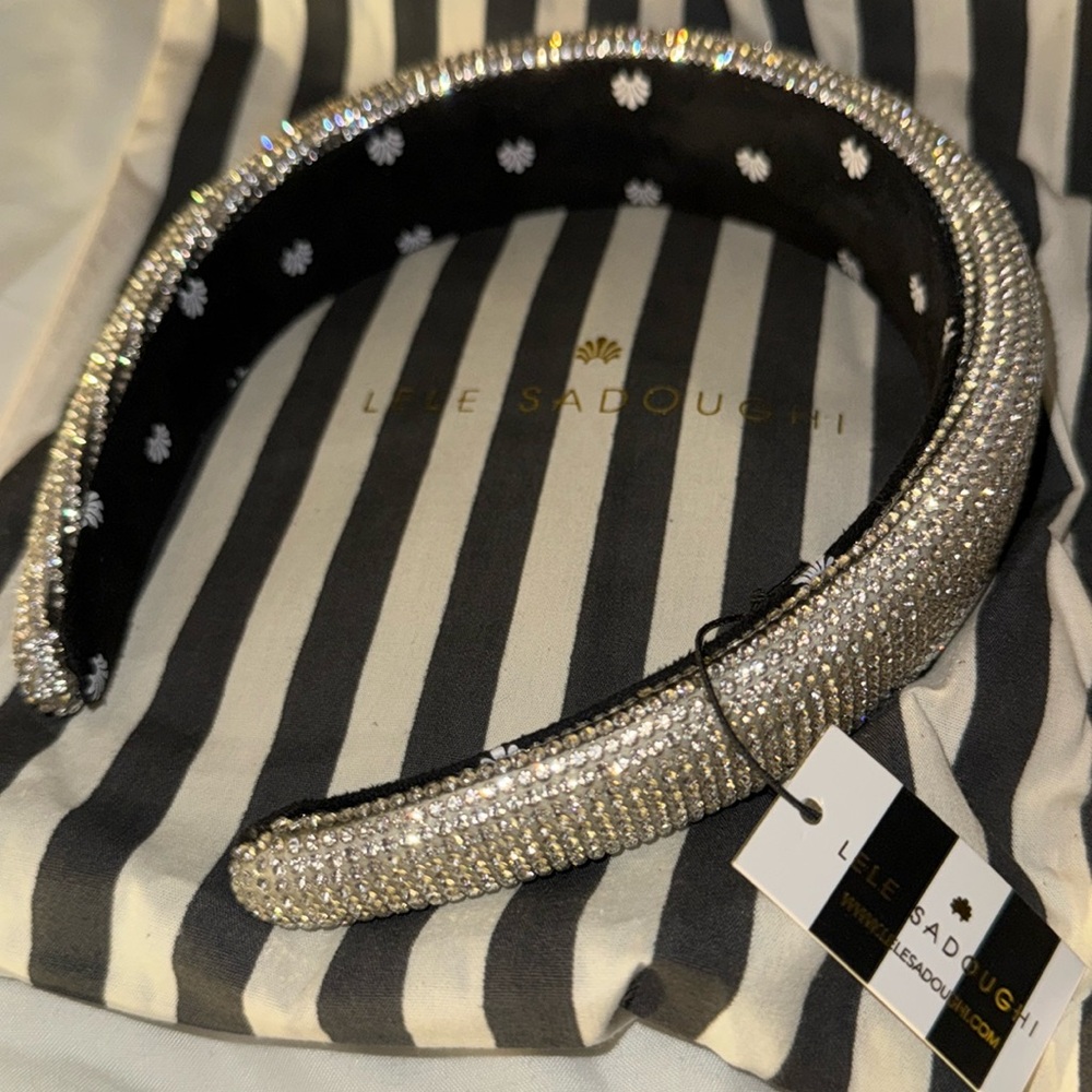 NWT Lele Sadoughi Crystal Alice Headband